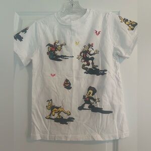Disney White T-Shirt with Colorful Character Graphics